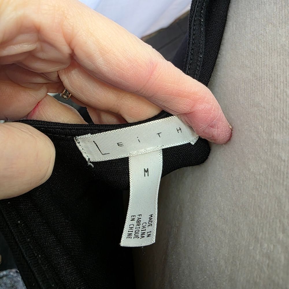 Leith Black Fit and Flare Sleeveless Midi Dress Size Medium - Picture 6 of 9